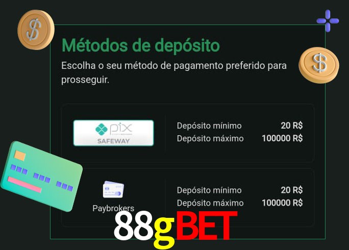 O cassino 88gbet oferece uma grande variedade de métodos de pagamento